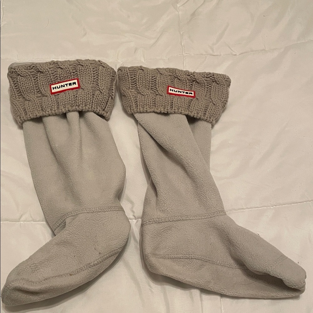 Hunter Knit Cuff Gray Boot Liners